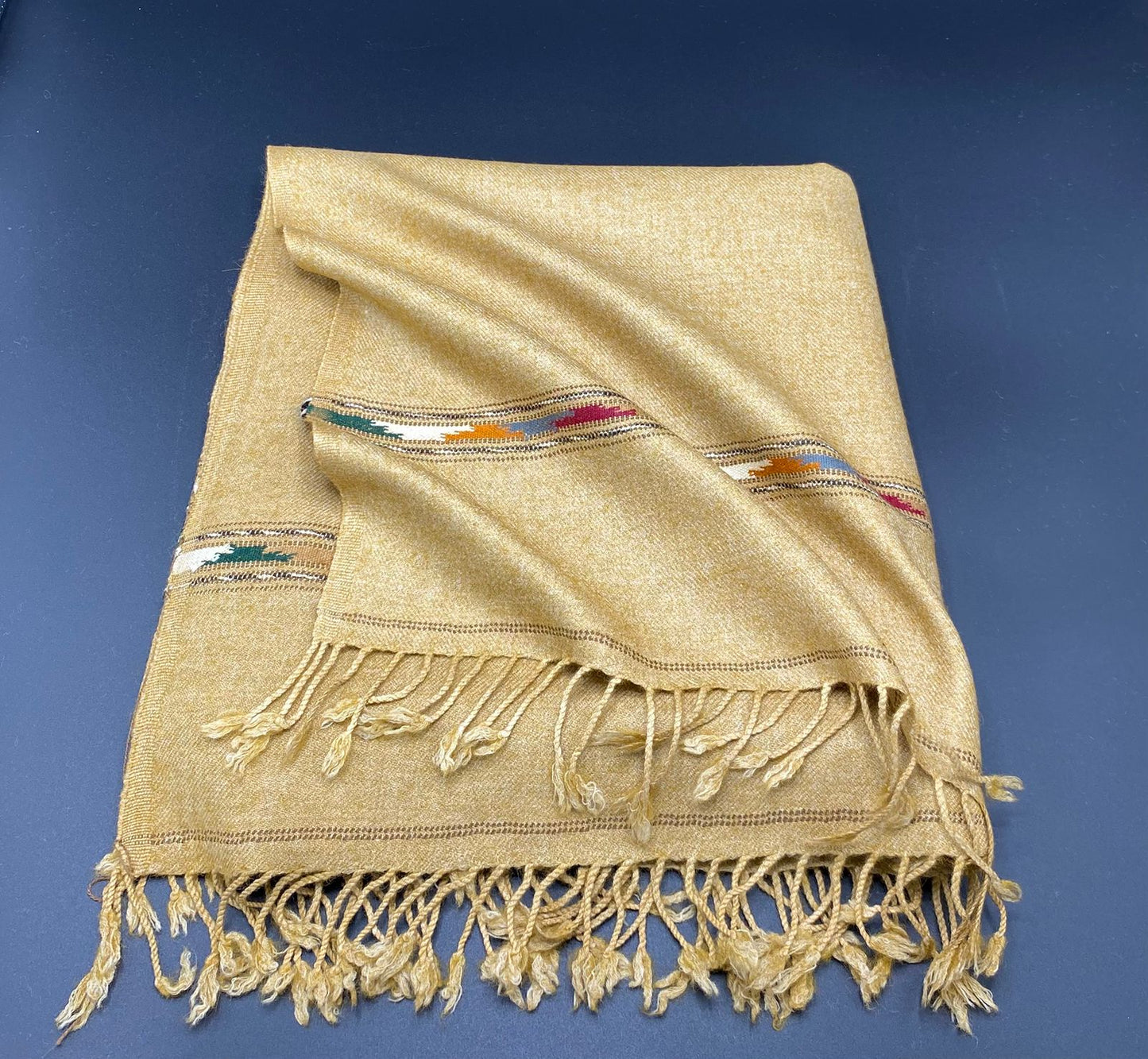 Australian sahidar camel color woolen shawl