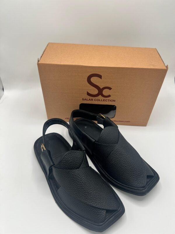 WhatsApp Image 2025-11-13 at 21.32.42_476f6144 Smart Zalmi Black Dotted Leather Chappal