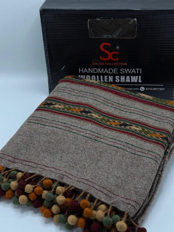 AUSTRILIAN WOOL SHARI GRAY COLOR PURE WOOLEEN SHAWL PREMIUM QUALITY